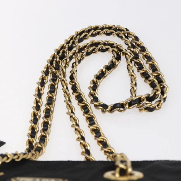 PRADA Quilted Chain Shoulder Bag Nylon Black Gold - Picture 14 of 16